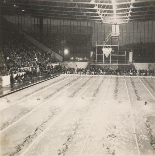 Digital Photograph - Swimming Event at Olympic Pool, Melbourne Olympic Games, Melbourne, 1956