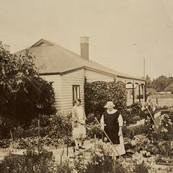 Digital Photograph - Family Working in Vegetable Garden of 'Sunnyside', Sandringham, 1930-1939