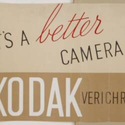 Poster - 'It's a Better Camera Loaded With Kodak Verichrome Film'
