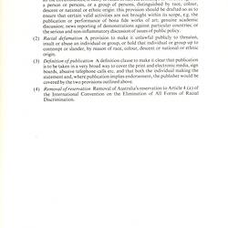 Booklet - 'Proposal for Amendments to the Racial Discrimination Act', 1984