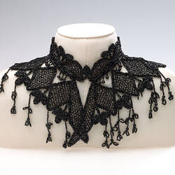 Collar & Components - Black, Beaded, 19th Century