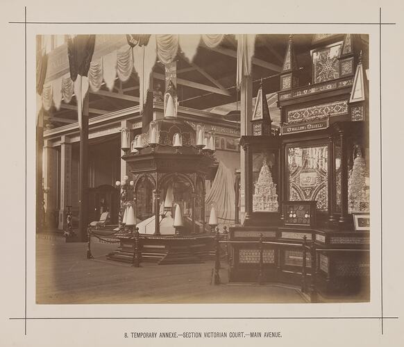 Victorian Court, Main Avenue, Temporary Annexe, Exhibition Building, 1880-1881