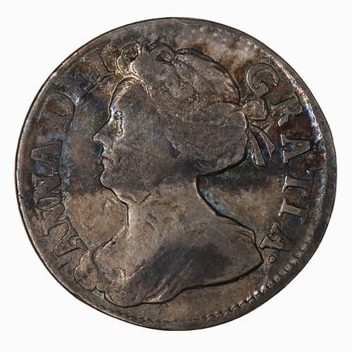 Coin - Twopence, Queen Anne, England, Great Britain, 1710 (Obverse)