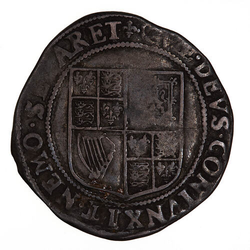 Coin - Shilling, James I, England, Great Britain, 1604-1605 (Reverse)
