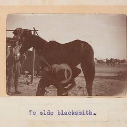 Photograph - 'Ye Olde Blacksmith', Egypt, Trooper G.S. Millar, World War I, 1914-1915