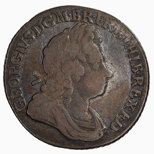 Coin - Shilling, George I, Great Britain, 1723 (Obverse)