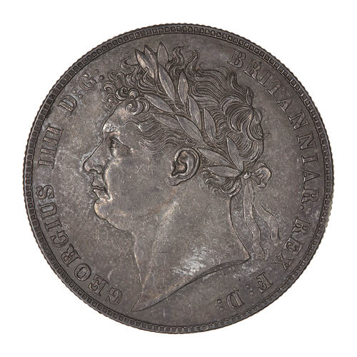 Coin - Halfcrown, George IV, Great Britain, 1823 (Obverse)