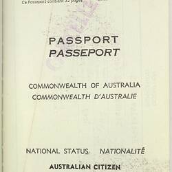 White passport page with black printing.