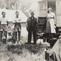 Digital Photograph - Rolfe Family Camping Holiday, Victoria, circa 1940