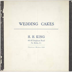 St Kilda's King's Wedding Cakes catalogue.