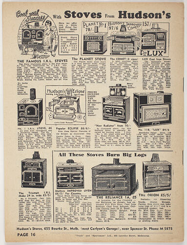 Hudson's Price List (1940)