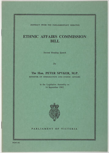 Booklet - Ethnic Affairs Commission Bill