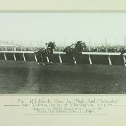 Photograph - Phar Lap Winning Victoria Derby, Framed, 1929