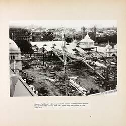 Photograph - Steel Work & Roofing of New Western Annexe, Exhibition Building, Melbourne, 1962