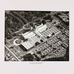 Photograph - Aerial View of the Royal Exhibition Building from North East, Melbourne, 1981