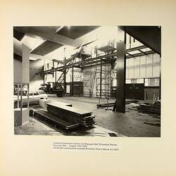 Photograph - Construction of Aerial Link to Convention Centre, Exhibition Building, Melbourne, 1977
