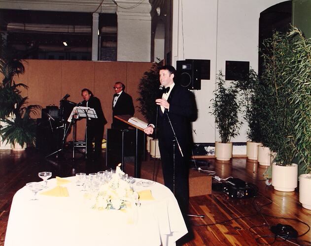 Photograph - Presentation, At Home to Ken Christian and John Elden, Royal Exhibition Building, 18 May 1985