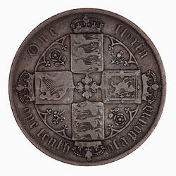 Coin - Florin, Queen Victoria, Great Britain, 1873 (Reverse)