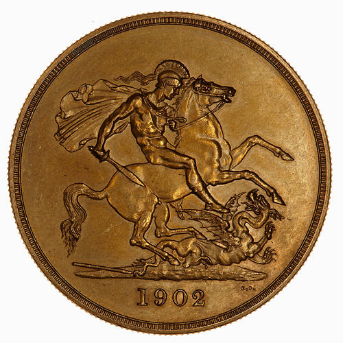 Coin - 5 Pounds, Edward VII, Great Britain, 1902 (Reverse)