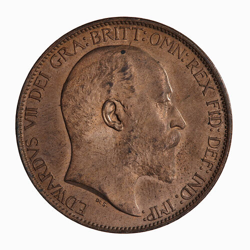 Coin - Halfpenny, Edward VII, Great Britain, 1904 (Obverse)