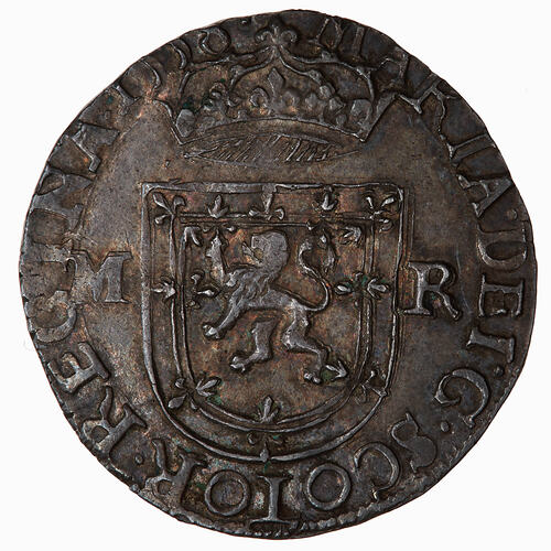 Coin - Testoon, Mary, Scotland, 1558 (Obverse)