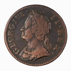 Coin - Farthing, George II, Great Britain, 1754 (Obverse)