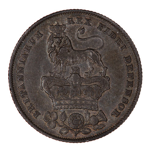 Coin - Shilling, George IV, Great Britain, 1826 (Reverse)