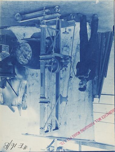 Photograph - Schumacher Mill Furnishing Works, Man Using Machinery, Port Melbourne, Victoria, circa 1930s