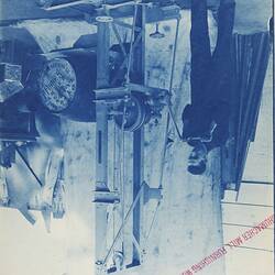Photograph - Schumacher Mill Furnishing Works, Man Using Machinery, Port Melbourne, Victoria, circa 1930s