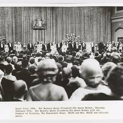Official Party in Great Hall, Exhibition Building, Melbourne