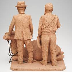 Sculpture - 'Burke and Wills', Mr. Leon Wolowski, Clay, 1985