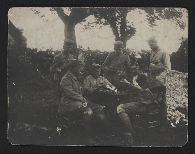 Photograph - German Soldiers Playing Cards, World War I, 1914-1918