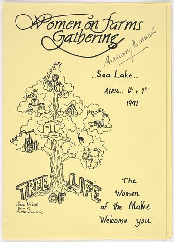 Programme - Women on Farms Gathering, Sea Lake, 1991