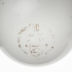 White round light bulb from Philips.
