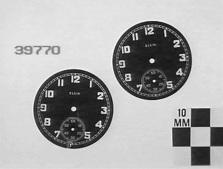 Watch Dials Radium, Elgin Watch Co