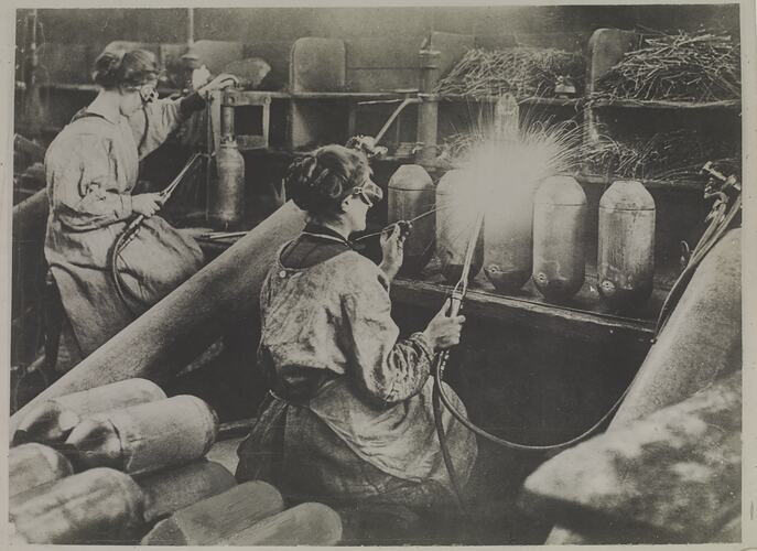 Photograph - Two Female Workers in a Filling Factory, Europe, World War I, 1914-1918
