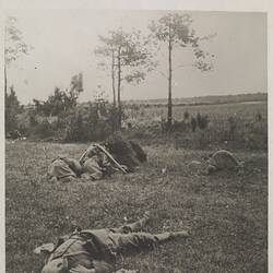 Dead Servicemen on a Battlefield, Somme, France, World War I, 1914-1918