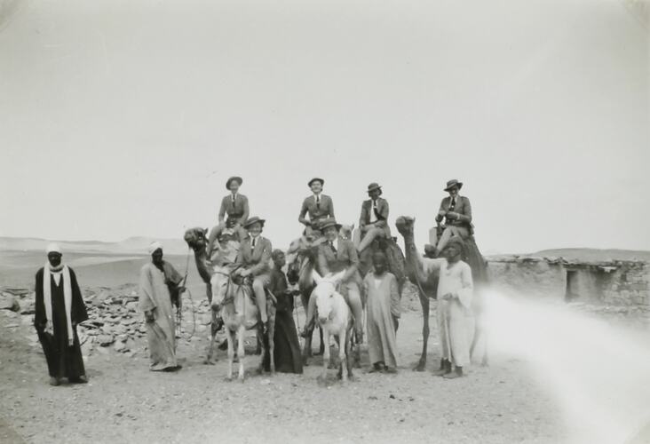 Photograph - 'Group at Pyramids', Giza, Egypt, World War II, 1939-1943