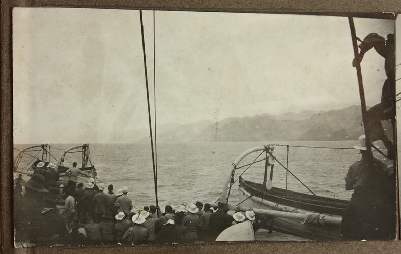 Photograph - Group Of Men On Board A Ship, Driver Cyril Rose, World War I, 1916-1919