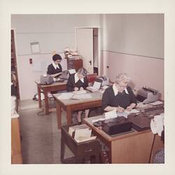 Photograph - Kodak, Women at Desks, Hobart,Tasmania