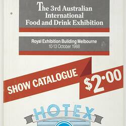 Catalogue - The 3rd Australian International Food & Drink Exhibition, Melbourne, Oct 1988