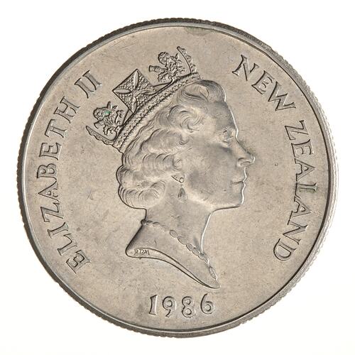 Coin - 50 Cents, New Zealand, 1986