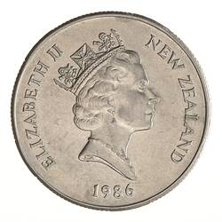 Coin - 50 Cents, New Zealand, 1986