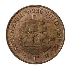 Coin - 1 Penny, South Africa, 1936