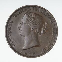 Coin - 1/2 Penny, Nova Scotia, Canada, 1856