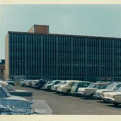Photograph - Kodak Australasia Pty Ltd, Exterior View of Building 8, Administration, Kodak & Car Park Factory, Coburg, circa 1964