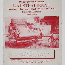 Brochure - 'Moissonneuse-Batteuse L'Australienne', H.V. McKay, Ballarat, circa 1900
