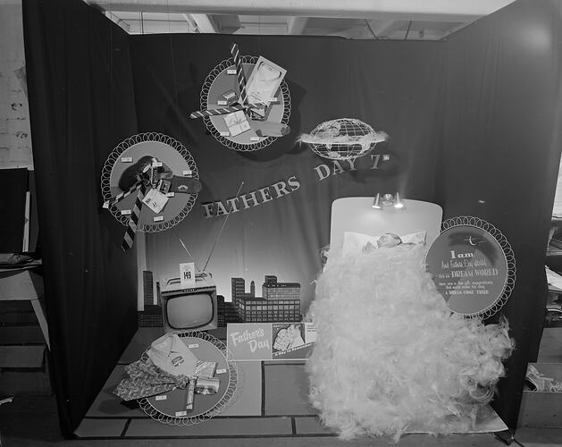 Ball & Welch Ltd, Father's Day Promotional Display, Melbourne, Victoria, 1958