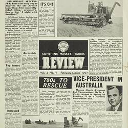 Magazine - Sunshine Massey Harris Review, Vol 2, No 4, Feb-Mar 1957