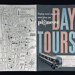 Sydney bus tour brochure with map.